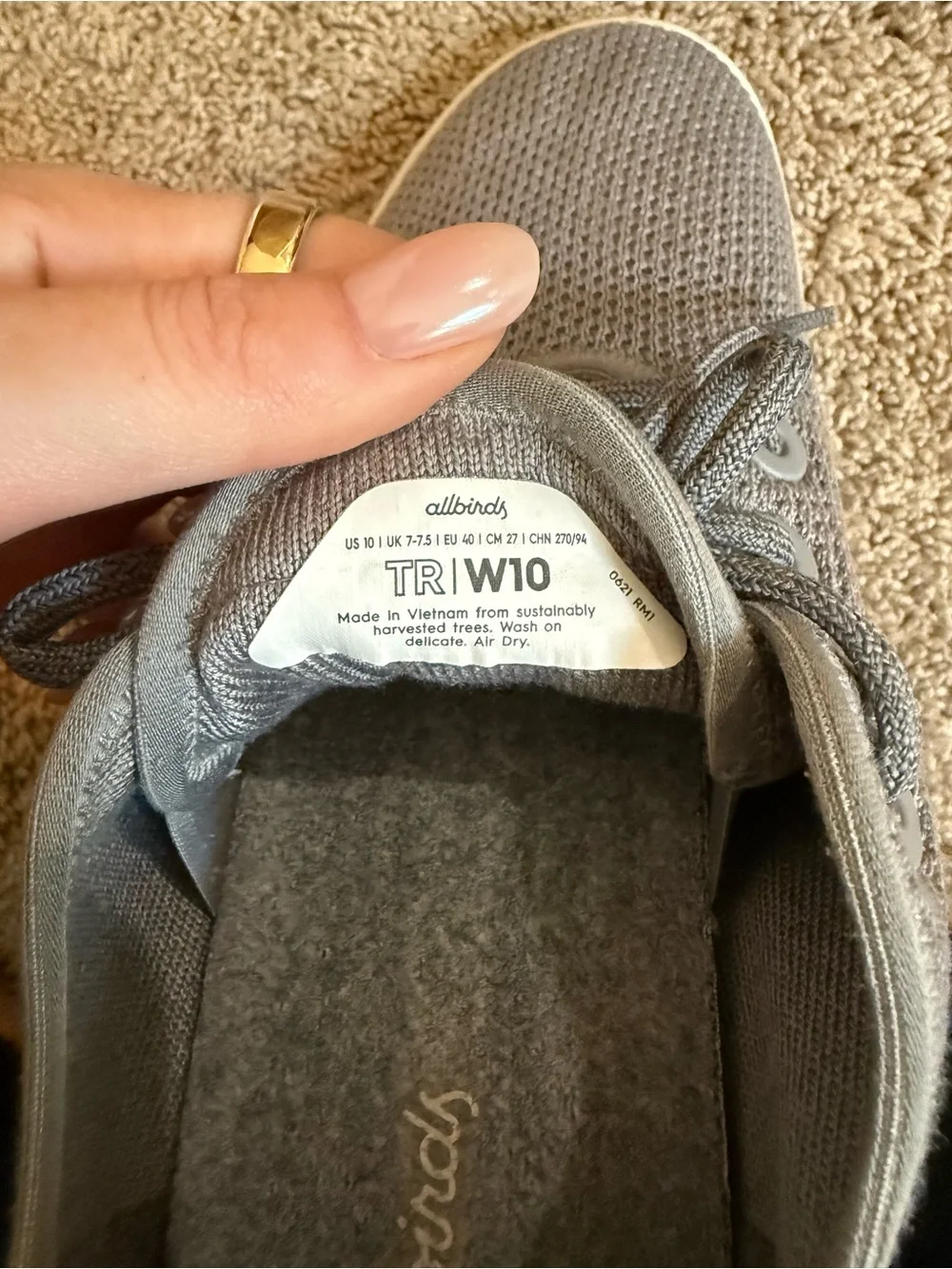 allbirds Women’s Gray Knit Athletic Sneakers